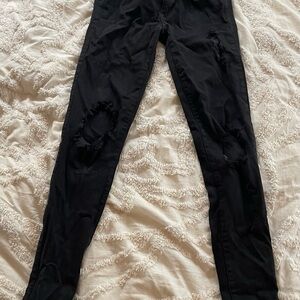American Eagle Outfitters Black Ripped Skinny Jeans